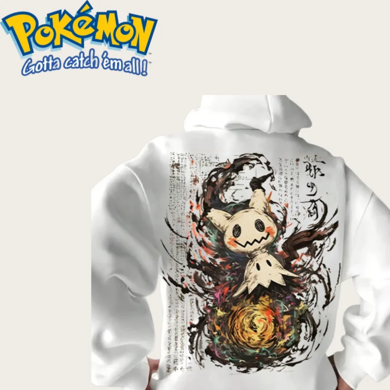 

Мужская и женская толстовка с художественным принтом Pok É Mon Mimikyu, осень/зима 2022, новинка Millennium Harajuku, повседневная толстовка больших размеров