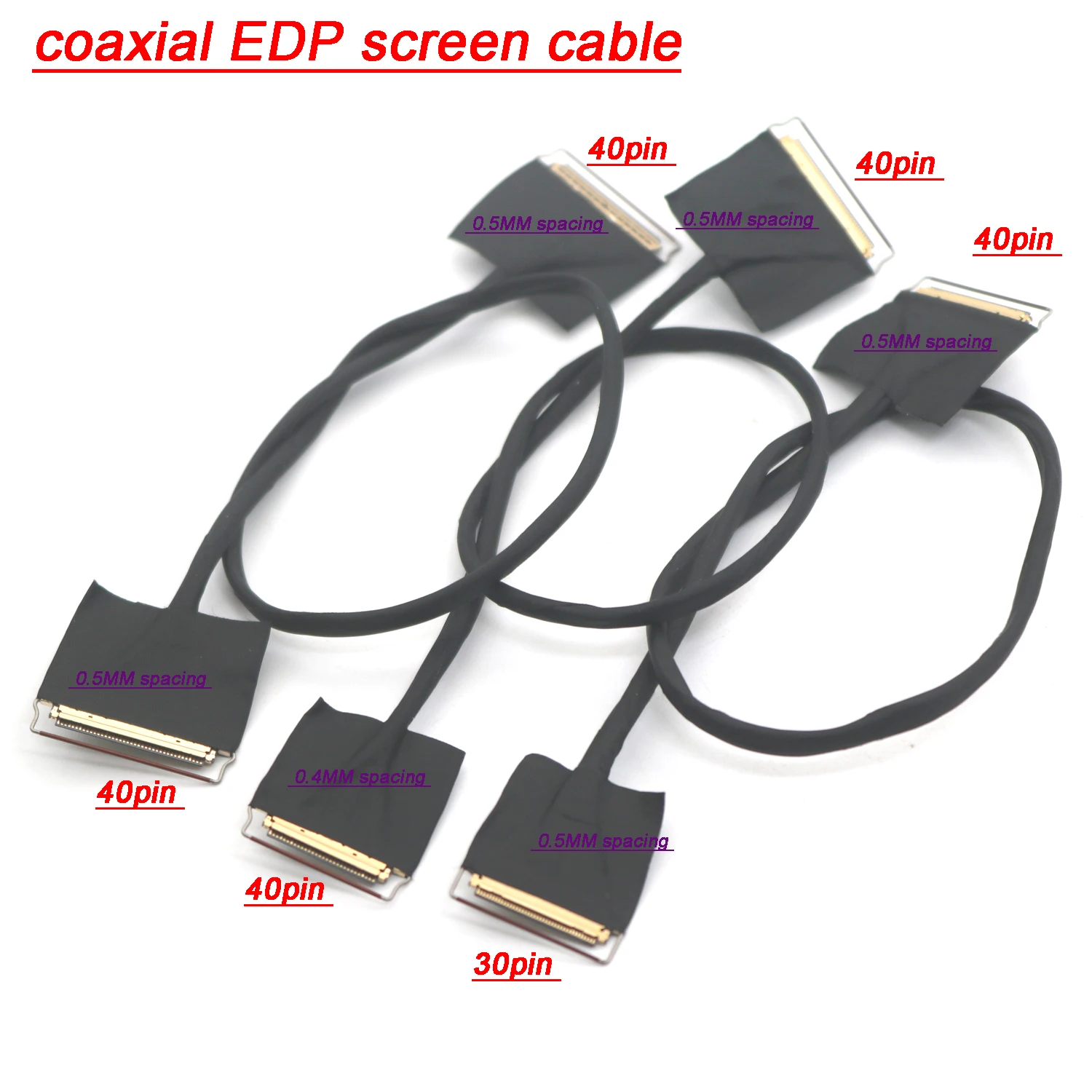 40pin 30pin Coaxial EDP Screen Cable 2k Portabl LED LCD Display Screen Wire 4lane 2lanes For Type-c DP To EDP Signal Drive Board