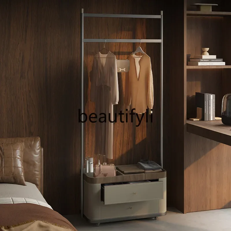 Italian minimalist high-end sense removable floor coat rack living room bedside hanger