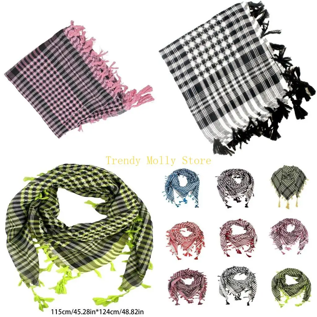 

N5KB Trend Houndstooth Headscarf for Fashion Enthusiasts Lightweight Portable Suitable for Male Women for Outdoor Sports