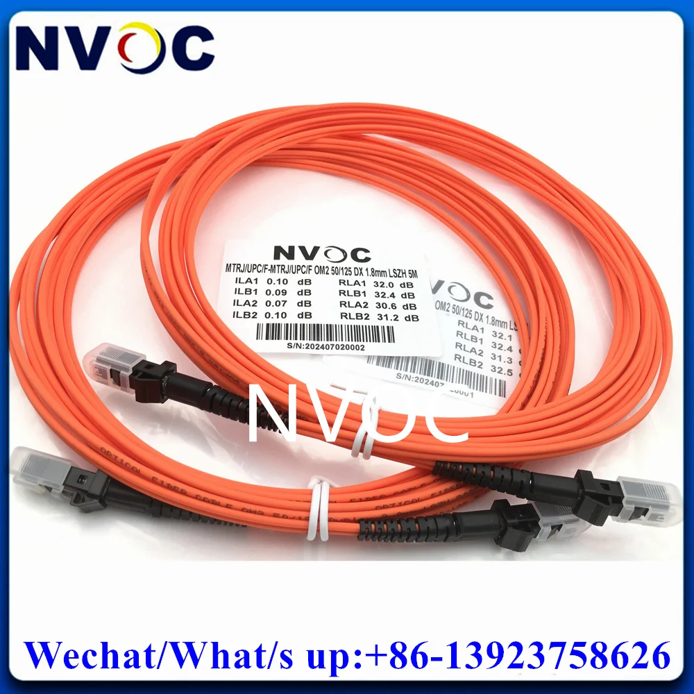 Imagem -04 - Conector de Cabo de Fibra Óptica Multimodo 1m 3m 5m 18 mm 20 mm Pvc Laranja Mtrj-mtrjupc Peças 625 125