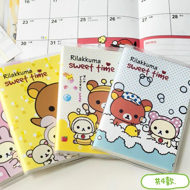 Rilakkuma Cute A7 Notebook Kawaii Pocket Notebook Small Portable Diary Cartoon Bookkeeping Notebook Student Stationery Gift