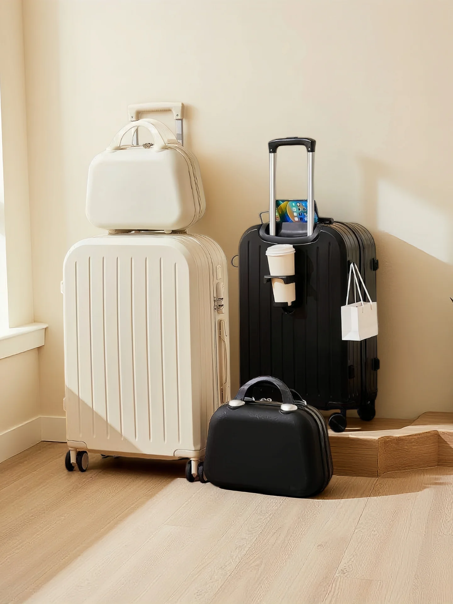 20-inch-carry-on-suitcase-women's-lightweight-portable-travel-bag-durable-luggage-with-password-lock-and-four-wheel-rotation