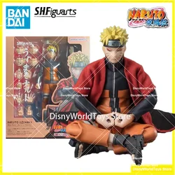 100% Original Bandai Naruto S.H.Figuarts SHF Uzumaki Naruto Sage Mode Savior of Konoha In Stock Anime Action Figures Model Toys
