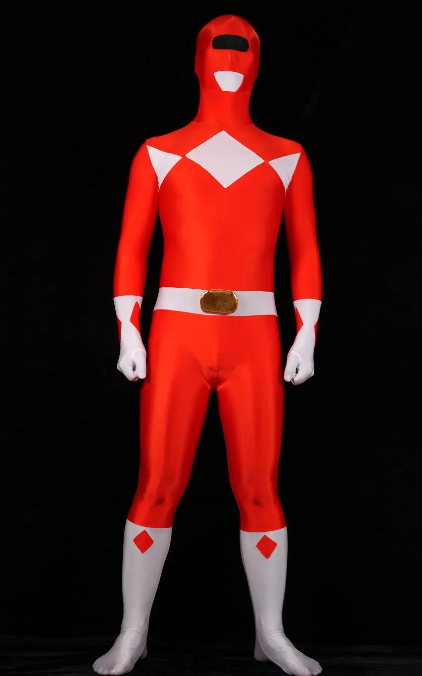 New Red Zyuranger Sentai Cosplay Costume Spandex Bodysuit Sentai Zyuranger Ranger Cosplay Costumes Rangers Zentai Just Bodysuit