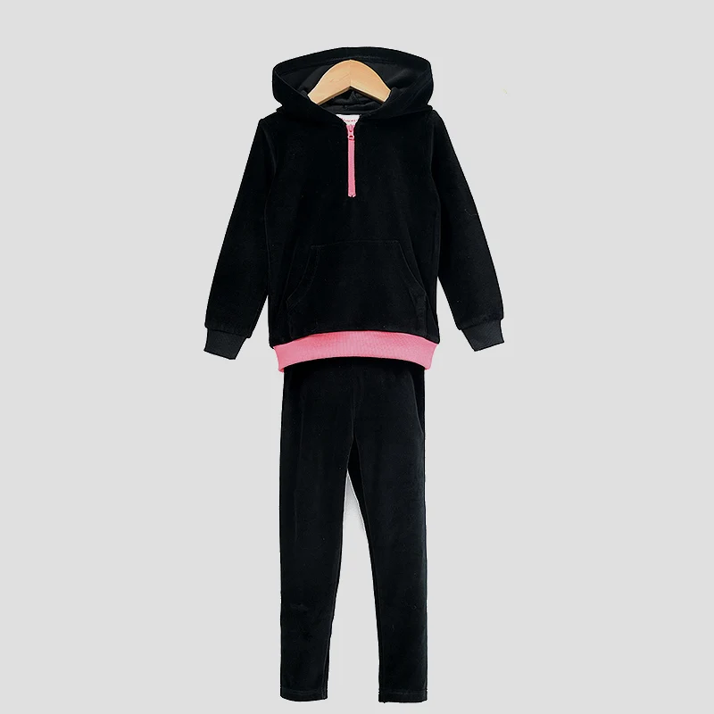 Winterset kleding voor tieners meisje jongen kinderset meisjes jurk rokken voor bescheiden meisjes zwart velours herfst winterkleding