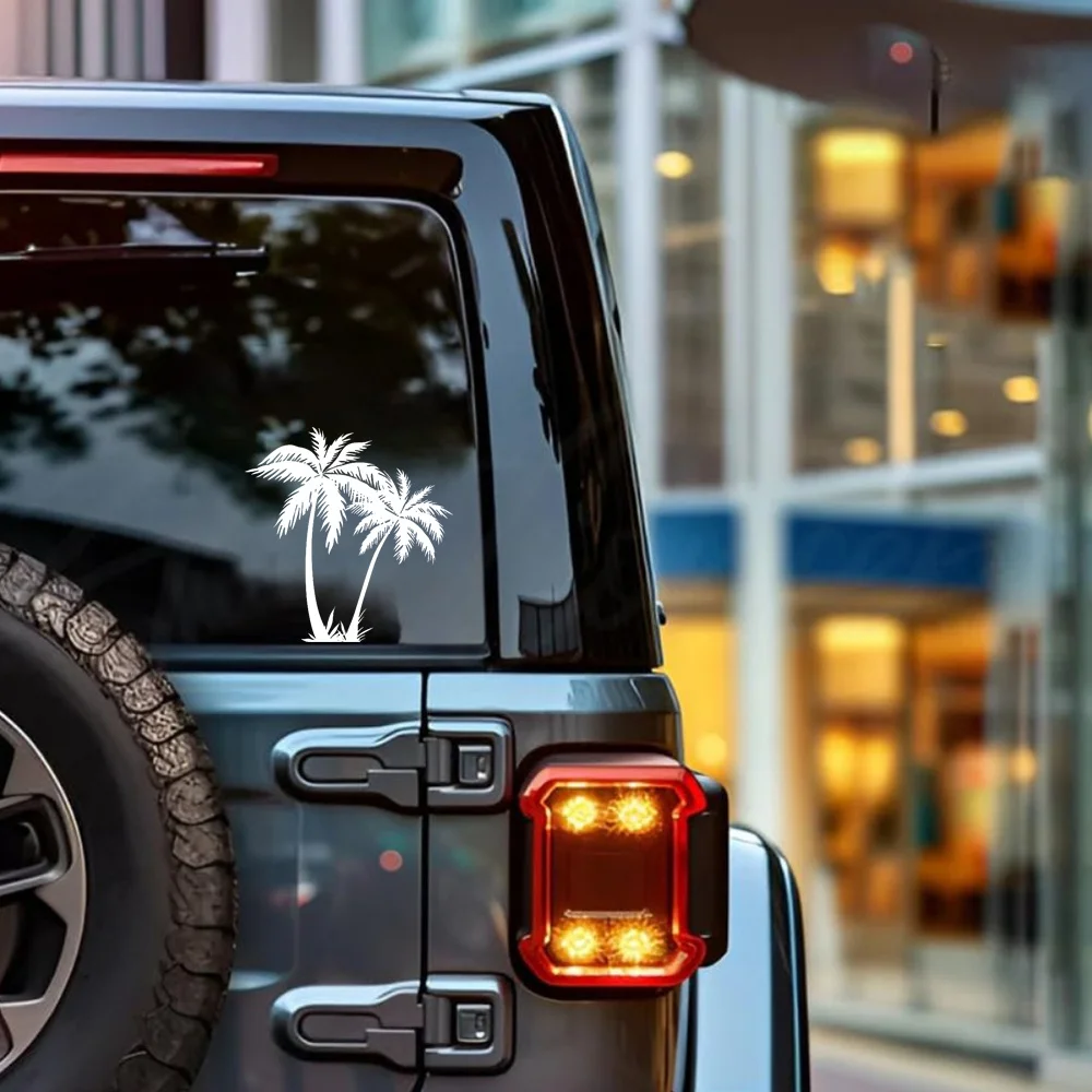 Premium Palm Tree Car Sticker 5.5x5.32 Weatherproof Vinyl Decal No Residue Removable for Vehicles Laptops