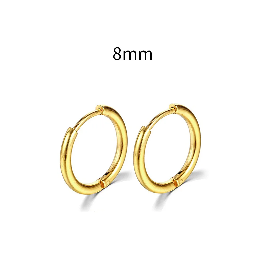 2022 neue Einfache Edelstahl Kleine Hoop Ohrringe für Frauen Männer Knorpel Ohr Piercing Schmuck Pendientes Hombre Mujer