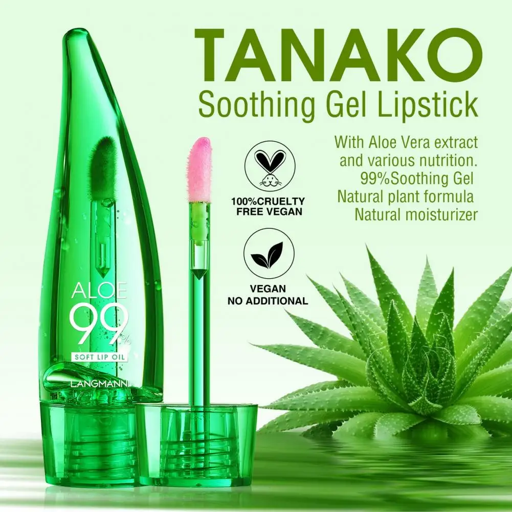 Nuovo 99% Aloe Vera Balsamo per le labbra Temperatura dell'olio Cambia colore Lucidalabbra Impermeabile Idratante Lunga Durata Lip Tint Trucco Cosmetico