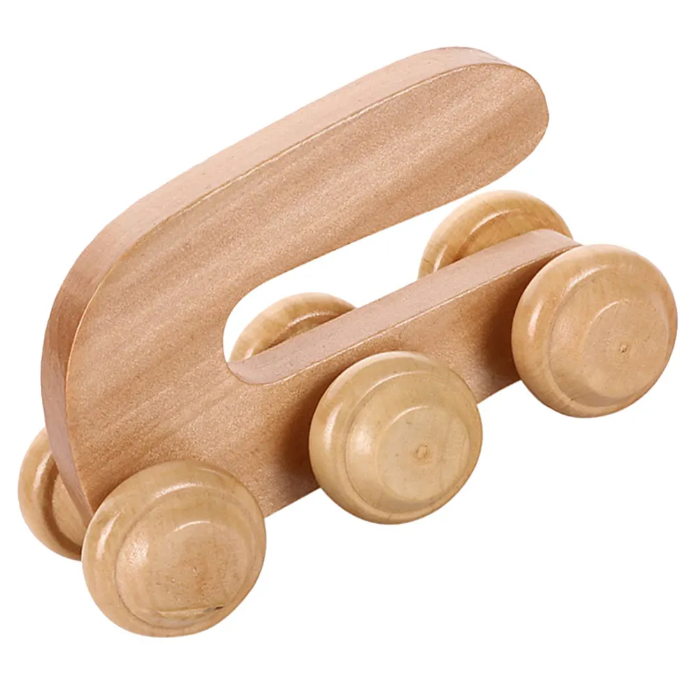 أداة تدليك على شكل حرف U مناديل عميقة للظهر باليد أداة خشبية للاسترخاء والسفر والمنزل للاستخدام كرة تدليك متينة #5