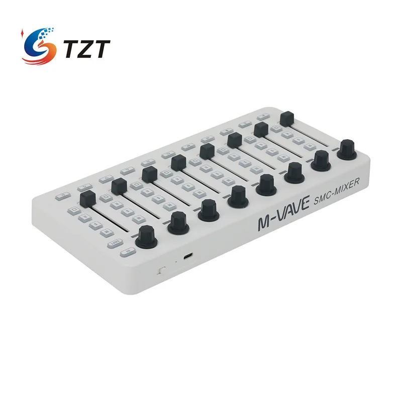 TZT M-VAVE SMC-MIXER MIDI 컨트롤러 믹싱 콘솔, 무선 연결, 윈도우, 맥, iOS, 안드로이드