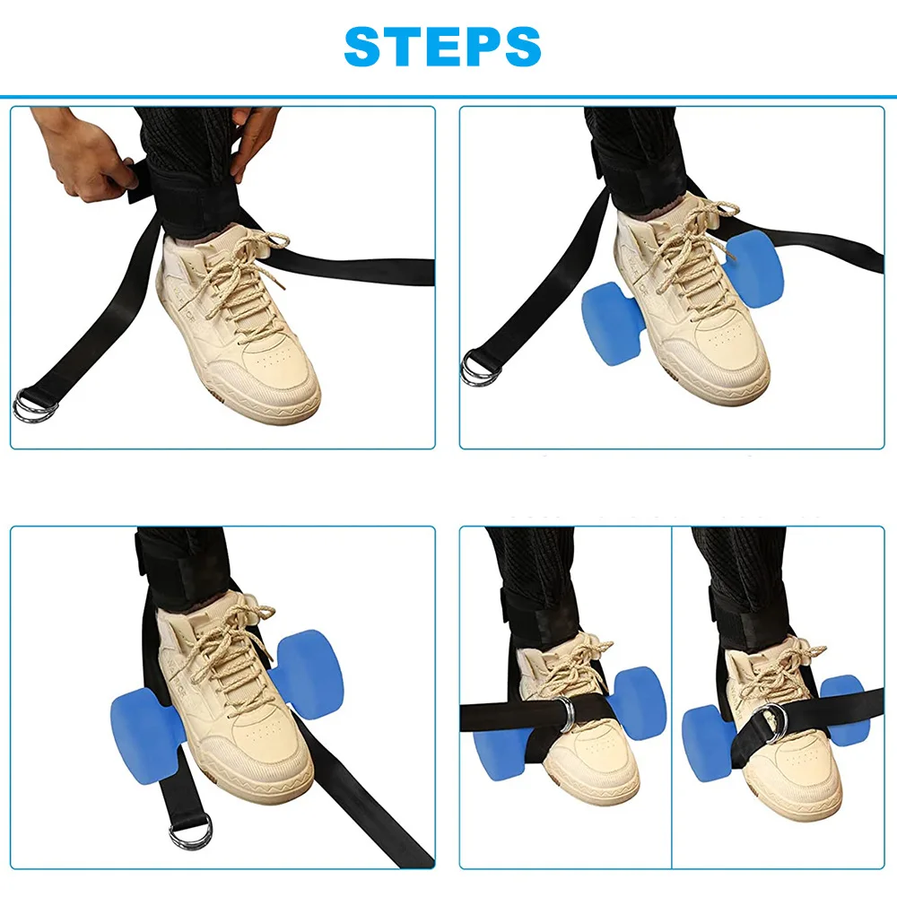 1Pair Dumbbell Ankle Strap Adjustable Ankle Weights for Glute Leg Workouts Cable Machine Attachments Gym Home Exercise Equipment