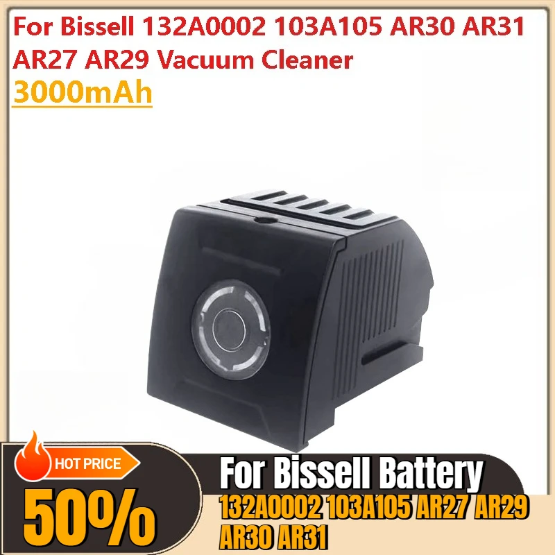 

For Bissell 132A0002 103A105 AR30 AR31 AR27 AR29 Vacuum Cleaner Battery 2000mAh 22V Brand-New, 0 Cycles,High Quality