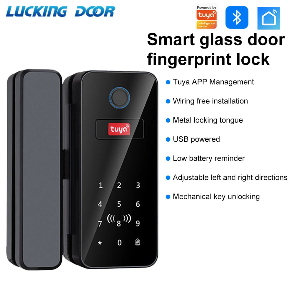 glass-door-fingerprint-lock-support-tuya-app-bluetooth-biometric-electronic-door-lock-ic-rfid-remote-control-keyless-unlock