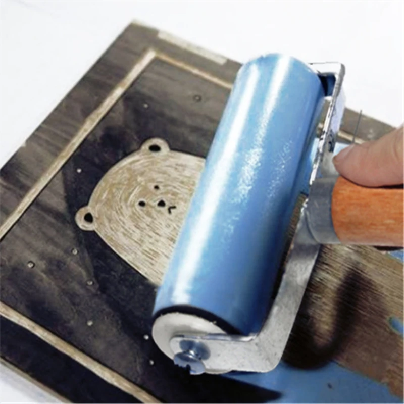 Professional Rubber Roller Ink Painting Printmaking Art Craft Projects Stamping Tool Paint