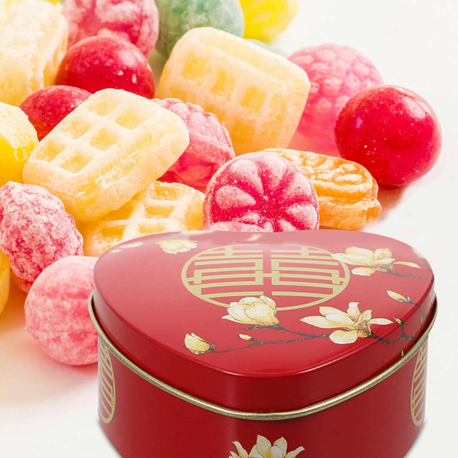 

12pcs Heart Shaped Wedding Candy Boxes Tinplate Gift Favor Packaging Containers Storage Holiday Party Supplies