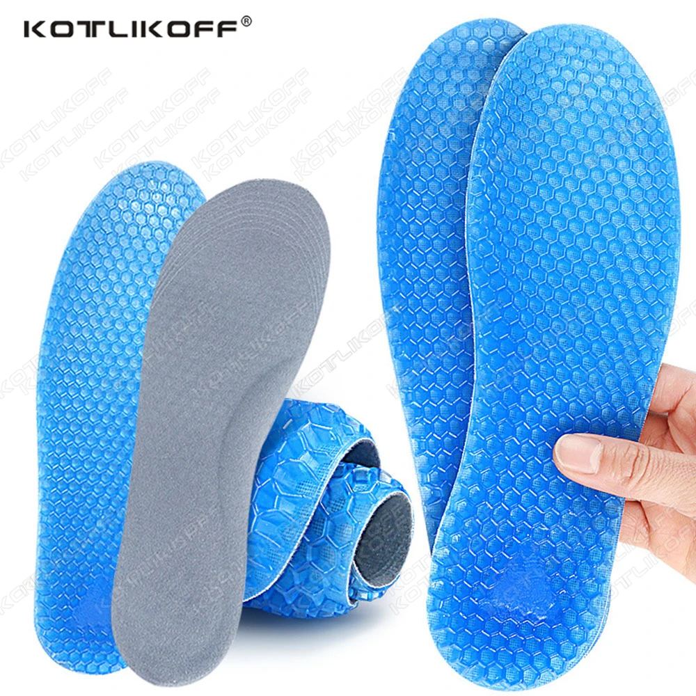

KOTLIKOFF мягкие стельки для мужчин и женщин, гелевая силиконовая подушка, поддержка свода стопы/ассицит, спортивная подушечка для обуви, подушечки для кроссовок для бега, вставка