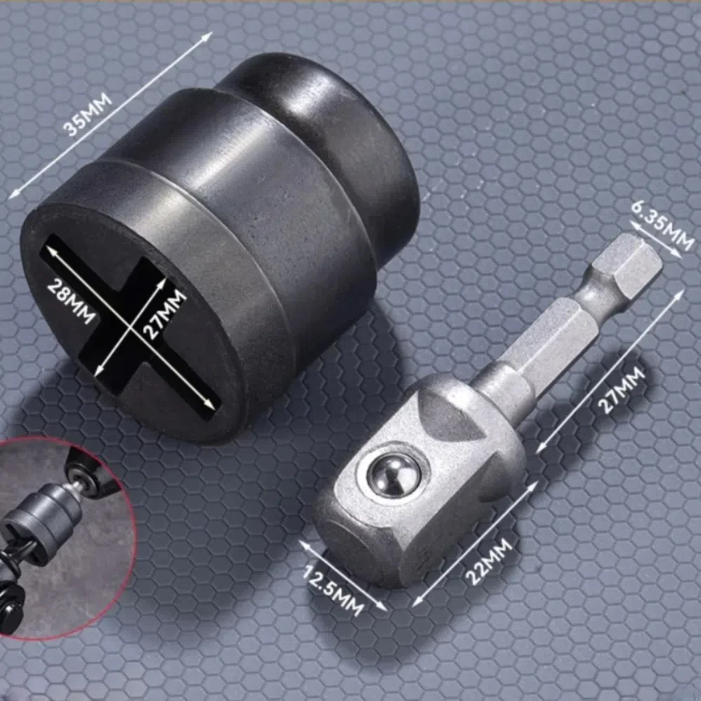 Chave de soquete universal resistente, ajuste universal, chave elétrica de 1/2 polegadas, fácil de usar, compatível com broca