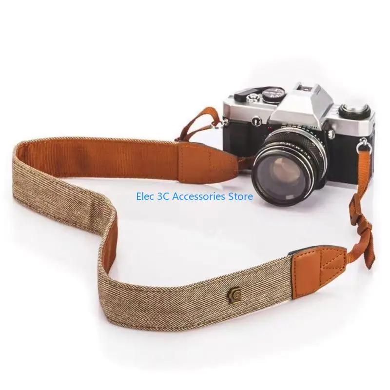 Y51A Portable Neck Shoulder Belt Strap Vintage Print Soft Colorful Camera Straps