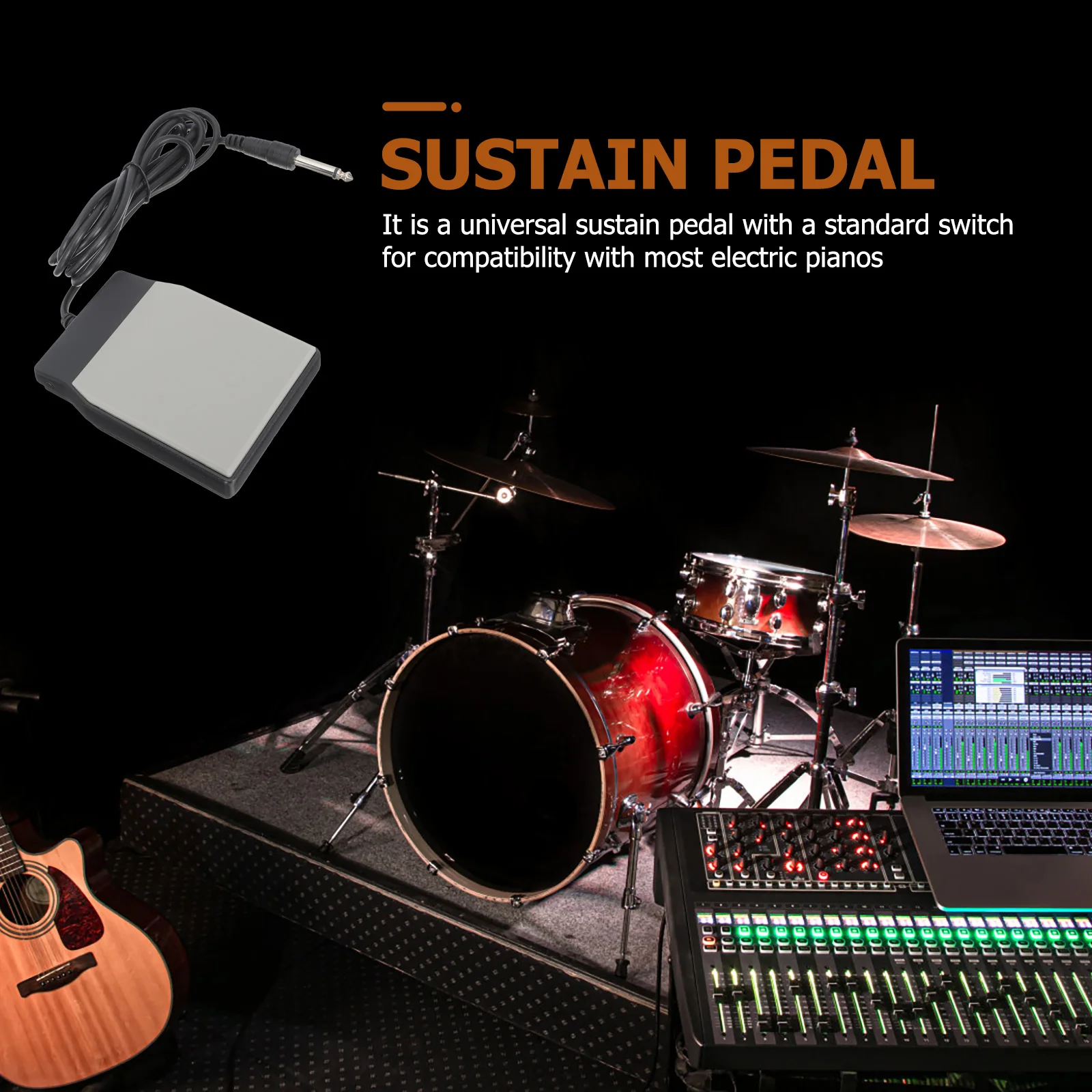 

Professional Sustain Pedal For Electric Piano Non-Slip Thickened Damper Pedal Stable Design Piano Accessory For Electronic