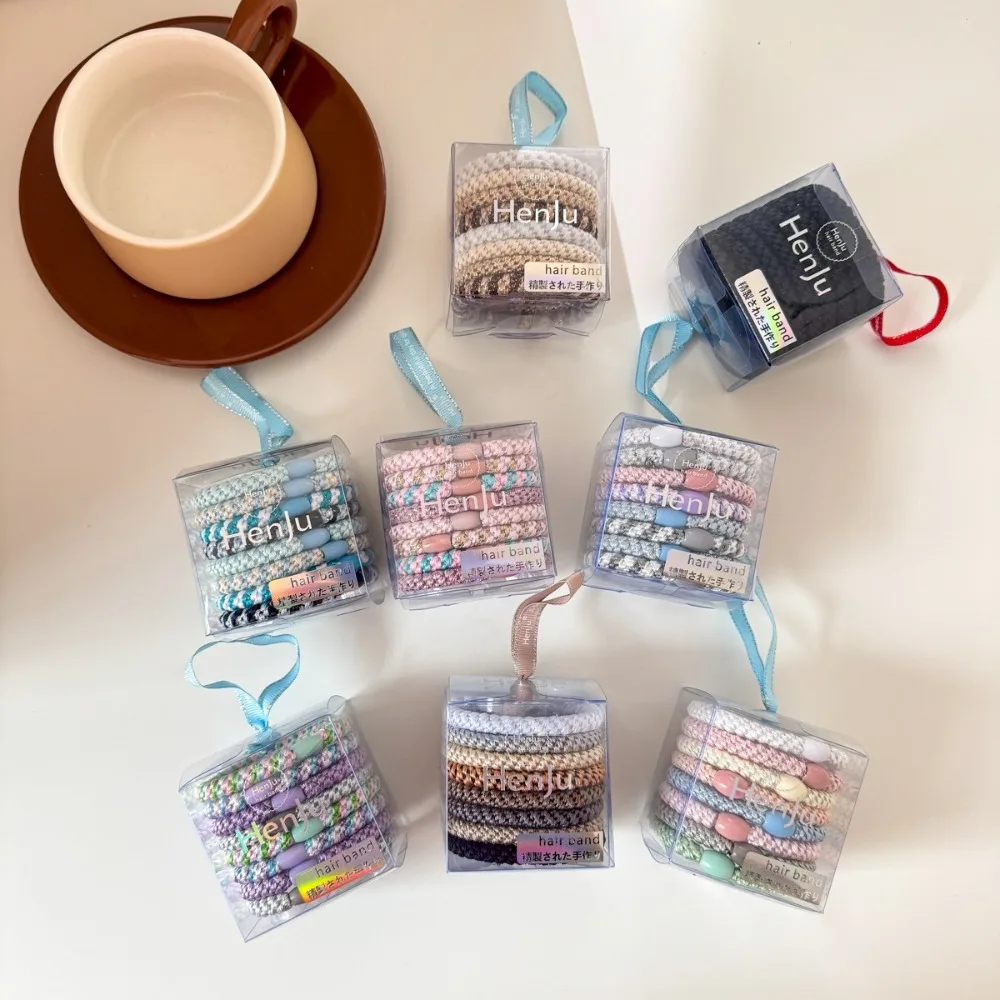 

8Pcs/Set New Korean Style Hair Rope Set Rubber Band Colorful Hair Tie Basic Cute Ponytail Holder Hair Accessories