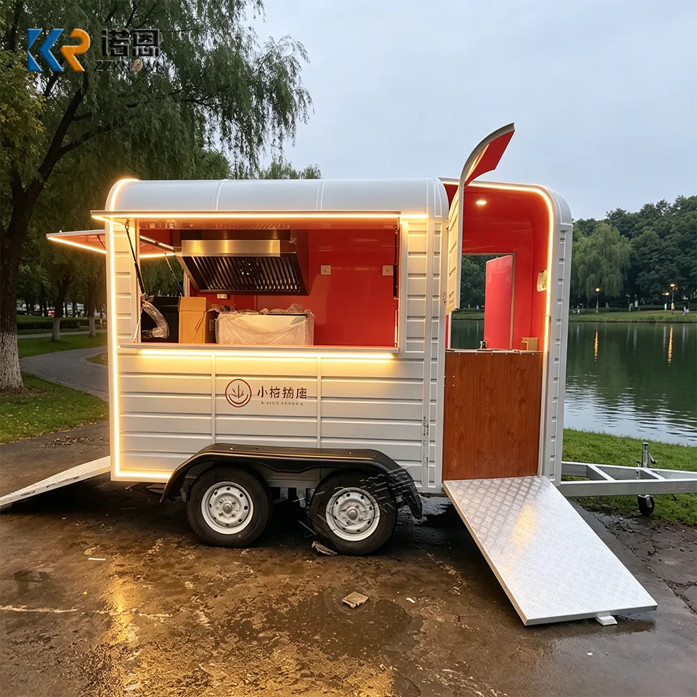 

Concession Food Cart Hot Sale Towed Bakery Catering Trailer Mobile Coffee Snack Cart Food Truck Trailer With Full Kitchen