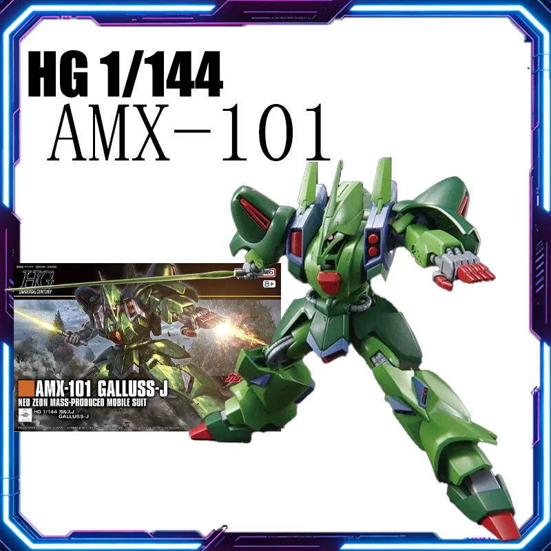

Bandai HG 1/144 AMX-101 Galluss-J Plastic Assembly Model Kit Anime Action Figure Collectible Toy Desktop Ornament Gift for Fans