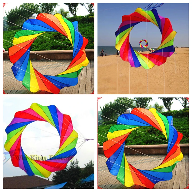 free shipping 2m kite ring flying pendant kite windsocks kite factory nylon kite steering kite rainbow kite toy sport wind power