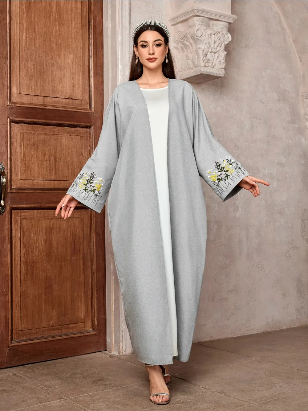 

Eid Muslim Abaya for Women Embroidery Sleeve Cardigan Robe Jalabiya Ramadan Morocco Dubai Open Abayas Kaftan Islam 2025 Vestidos