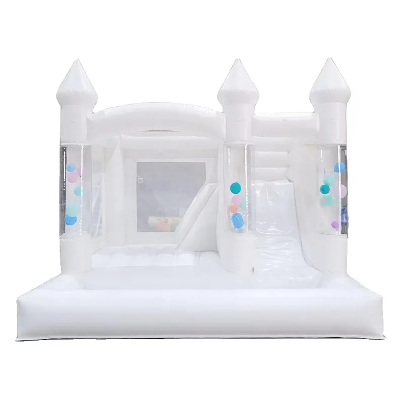 

Новый надувной комбинированный детский прыгающий дом с воздушным шаром и горкой для шариков, подходит для мероприятий, вечеринок