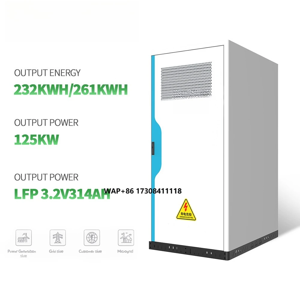 نظام الشبكة الدقيقة الكهروضوئية الشمسية في الهواء الطلق 215kWh 261kWh LiFePO4 الكل في واحد تخزين بطارية الليثيوم التجارية والصناعية #1