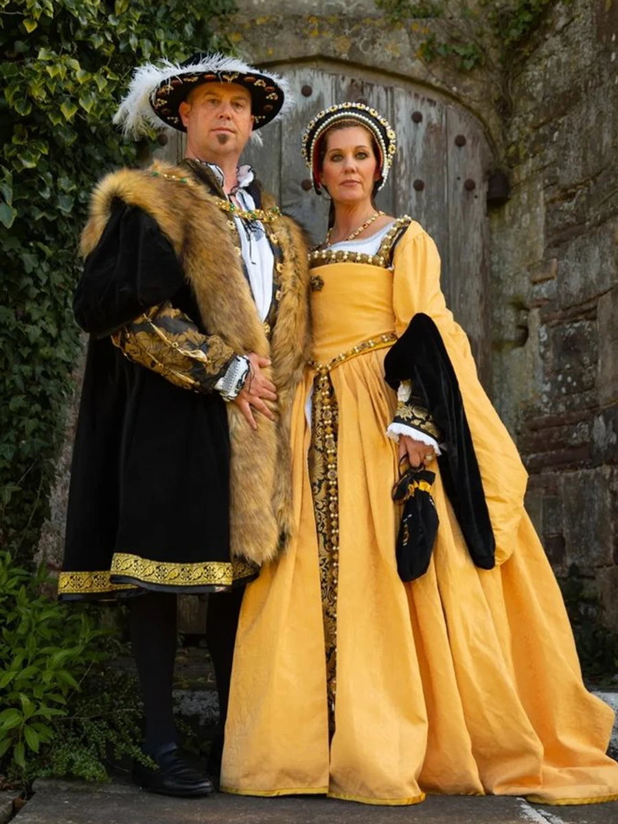 

Historical Renaissance Tudor Princess Queen Elizabeth Costume Ann Boleyn Cosplay Dress Tudor Prince King Henry Viii Costume Suit