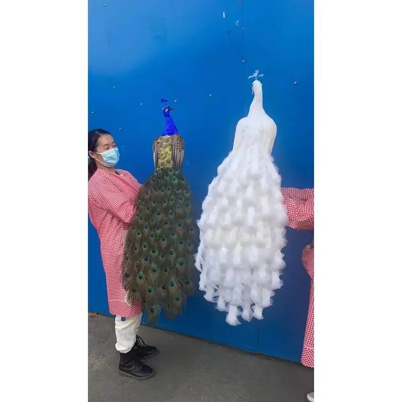 for Wedding Party Decor Large Simulation Peacock Feather Props Real Looking Photo Studio Background Bridal Shower Supplies