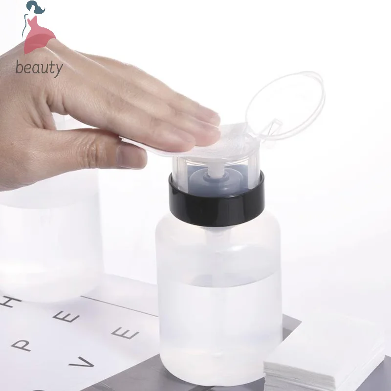 Dispensador de bomba vacía para esmalte de uñas, botella limpiadora de Gel UV líquido, 60/150/180/250ml