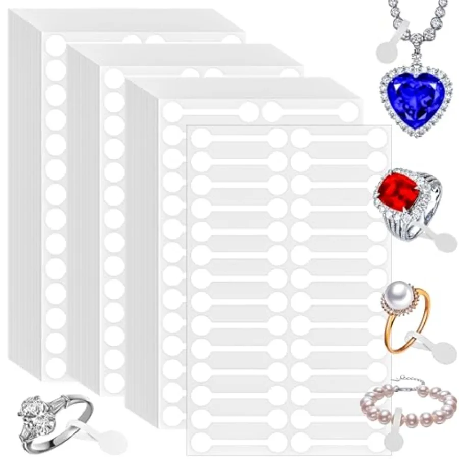 

MotBach 2000 Pcs Blank Jewelry Price Stickers - Round Display Labels White Self-Adhesive Identification Tags for Clothing Rings