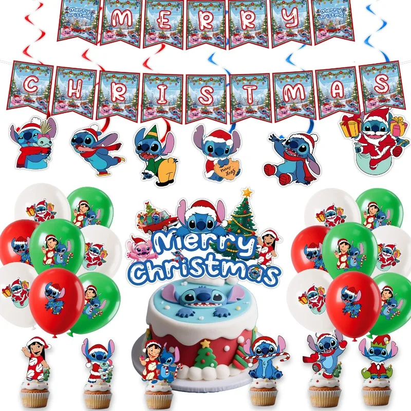 

Тема стежков Диснея, рождественская вечеринка, посуда, бумажная тарелка, скатерть, композиция для торта, украшение места, хит продаж