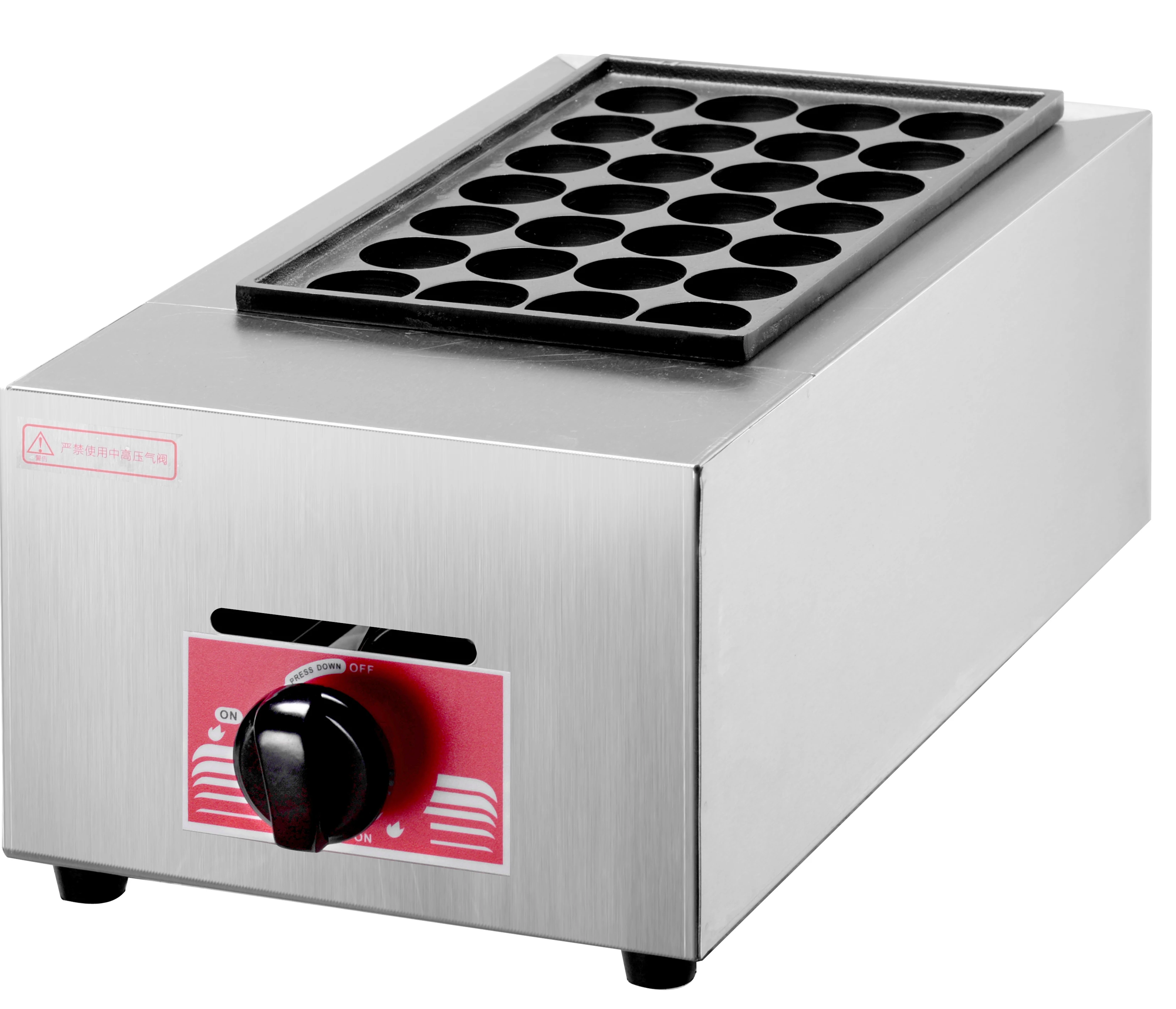 

Коммерческий газовый гриль QQB для барбекю, сковорода для рыбных шариков / сковорода для такояки / автоматическая вафельница