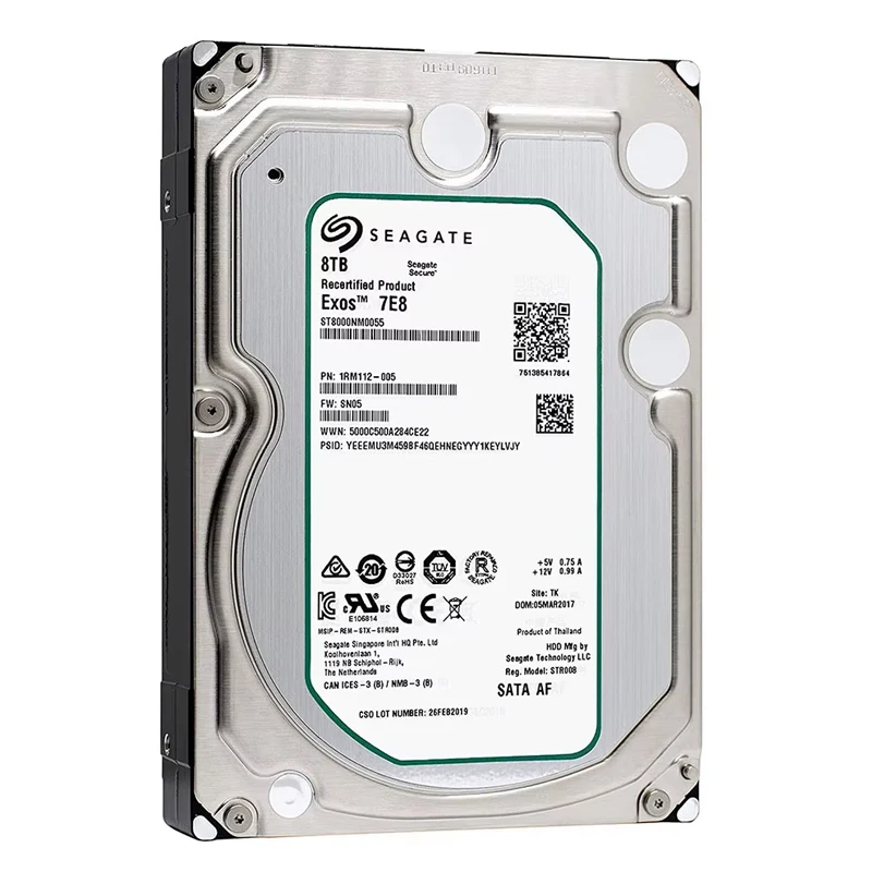 Seagate 8TB HDD harde schijf Exos 7E8 SATA 6,0 Gb/s 7200 RPM 256 MB cache 3,5 inch Enterprise Server PC Interne harde schijf