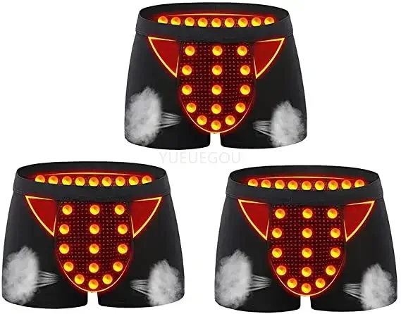 Men's Magnetic Therapy Underwear Boxer Briefs with Tourmaline - Prostate Support, Comfort Fit, Breathable & Moisture Wicking