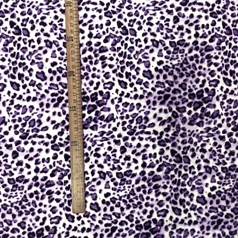 Imagem -04 - Elastic Impresso Leite Seda Tecido Maiô Roxo Leopardo Impressão Quatro Lados Vestido Ioga Calças Roupas de Dança