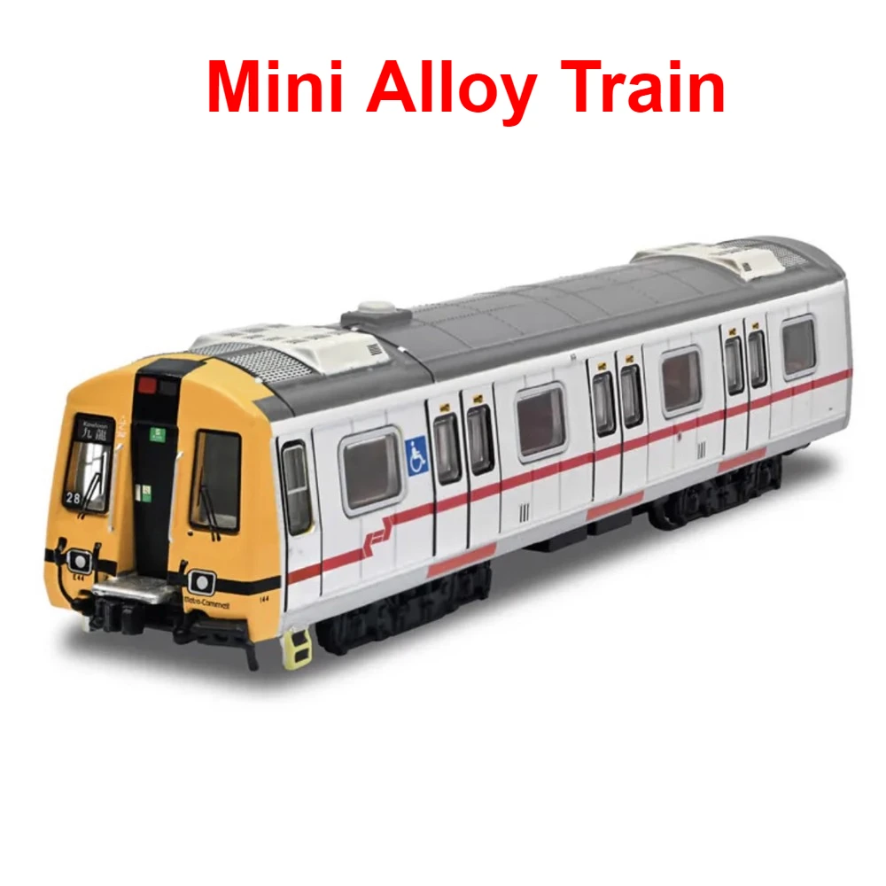 Model Pociągu Hong Kong Metro Motyw Szyna Lekka Żółta Wózka Pociąg Ze Stopu Mini Pociąg Zasilany Zabawka Prezent dla Chłopca