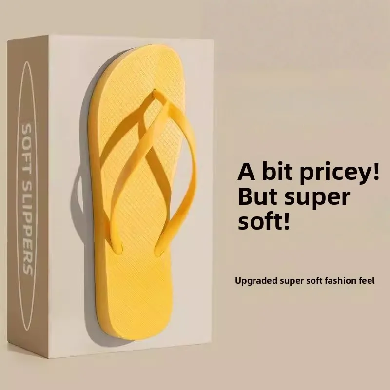 

Anti-Slip Rubber Thong Slippers for Women Summer Outdoor Beach oes Casual Hollow out Design Flat Heel EVA Inner Material