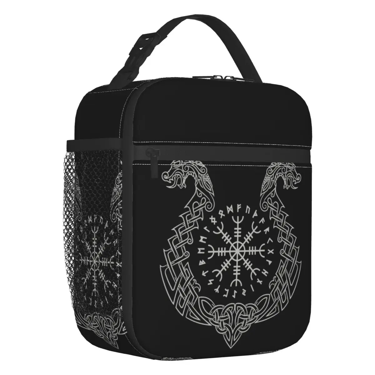 

Custom Viking Helm Of Awe Lunch Bag Women Thermal Cooler Insulated Lunch Boxes for Student School