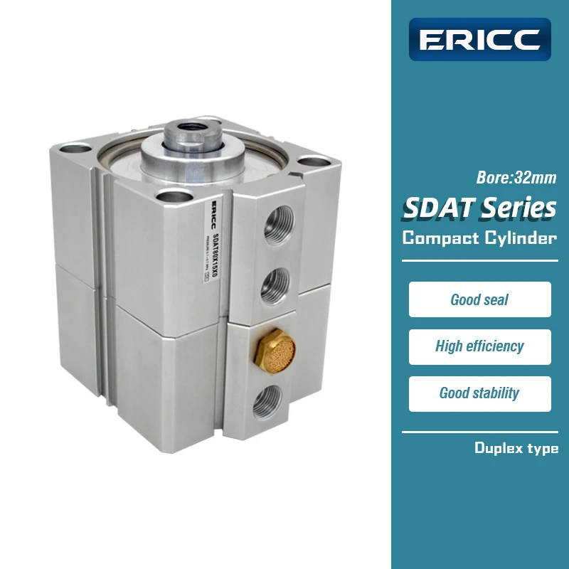 

SDAT32 series Duplex type Double acting pneumatic compact air cylinder SDAT32X50X0 SDAT32X25X0 SDAT32X10X0