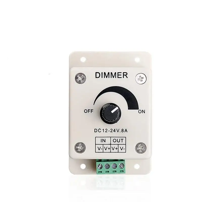 8A Adjustable Single Color Knob Dimmer DC 12V 24V LED Rotary Wall Dimmer Switch Lamp Bulb Strip Driver LED Controller Dimmers