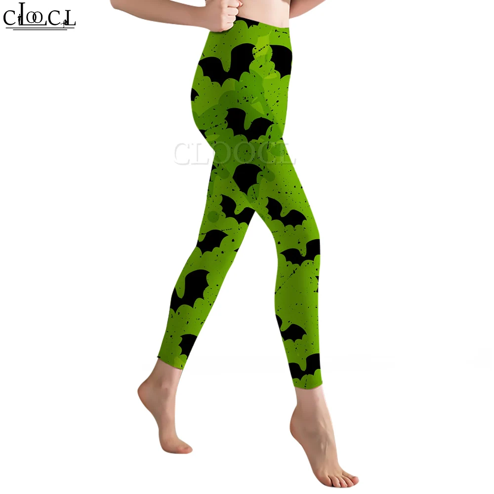 CLOOCL Nữ Legging Tập Yoga 3D Legging Nữ Cao Cấp Quần Hoạt Hình Dễ Thương Bát Đồ Họa Quần Legging Halloween Quần Áo