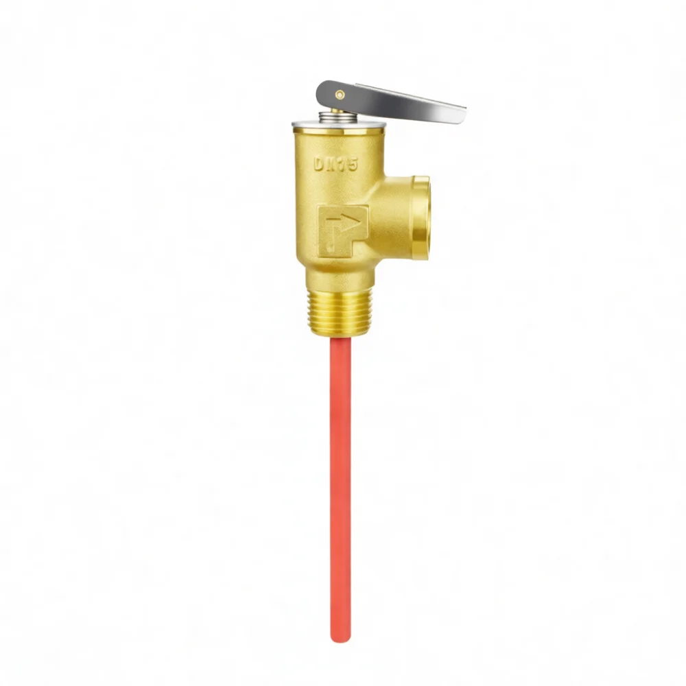 TMOK Brass Temperature Pressure Relief Valve For Boiler Water Heater Pressurized Tank Safety Valve DN15 DN20 Relief Tool