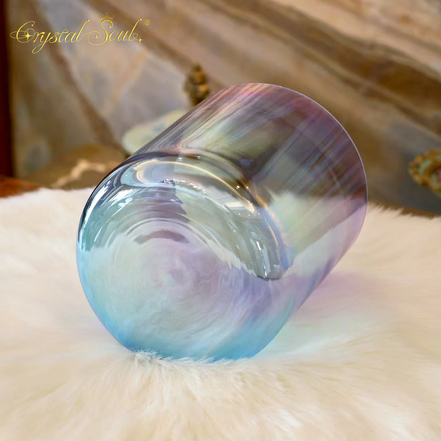 Crystal Soul Blue Purple Gradient Clear Alchemy Crystal Singing Bowls Unique Design Color Scheme Support Customization - Image 5