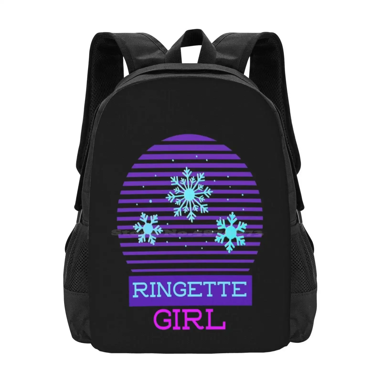 

Ringette Girl Snow Ice Hot Sale Schoolbag Backpack Fashion Bags Ringette Player Ringette Art Real Men Love Ringette Ringette
