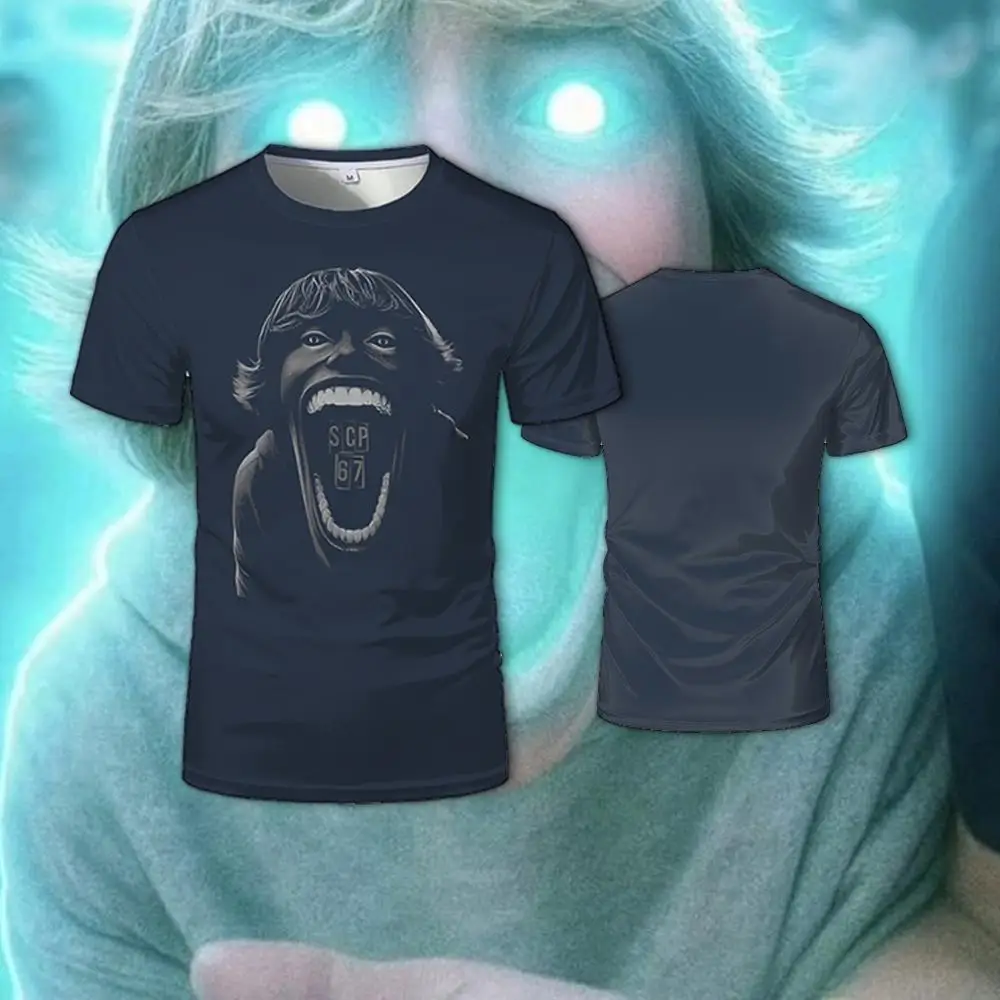 

2025 New Hot SCP-67 Meme T-Shirt Y2K Horror Theme Fashion Streetwear Unisex Casual Trendy Top - A Must-Have For SCP-67 Fans